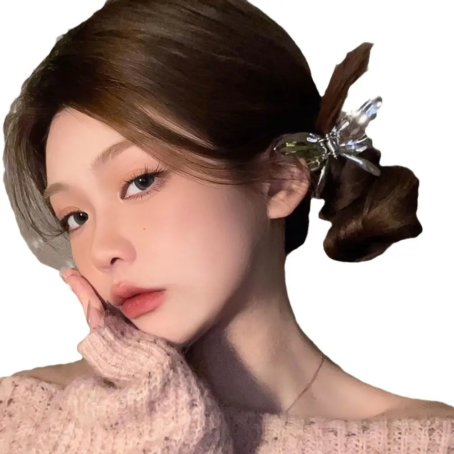1/2pcs Butterfly Hair Clips For Girls Y2K Metal Sweety Hair Claws Bright Geometric Hair Clips Romantic Alloy Hair Accessories