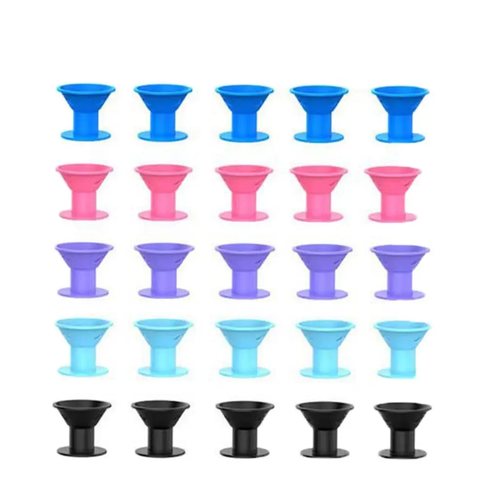2/10/20/40pcs Rubber Hair Curlers Silicone Heatless Hair Rollers For Women Hairdressing Salon Hair Curler DIY Hair Styling Tools