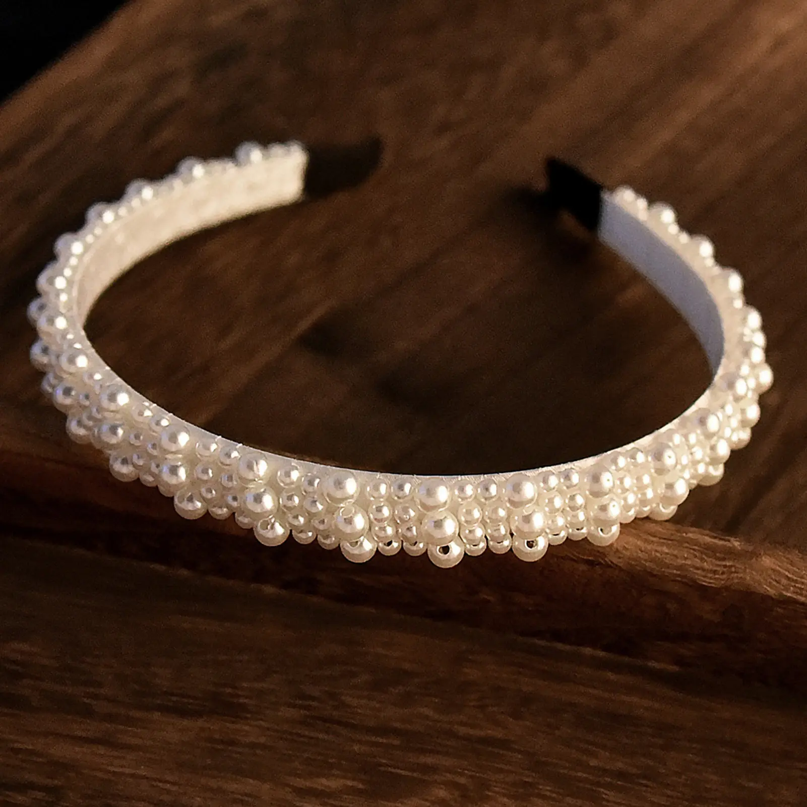 Elegant Pearl Hair Hoop For Women Exquisite Korean Style Handmade Pearl Studded Hairpin Travel Daily Life Jewelry Hair Accessory
