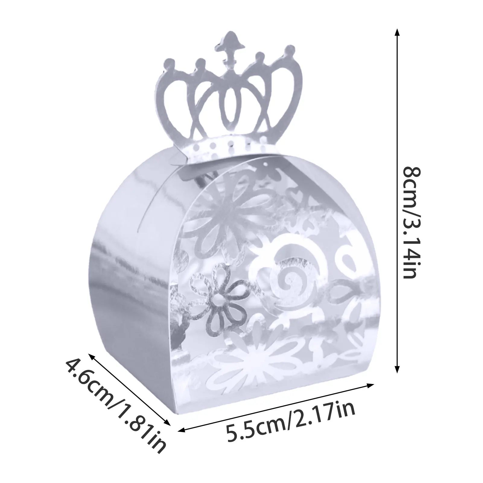 50pcs Candy Storage Boxes Hollow Crown Shaped Candy Box For Chocolate Dessert Cookies Biscuit Creative Wedding Party Gift Bag