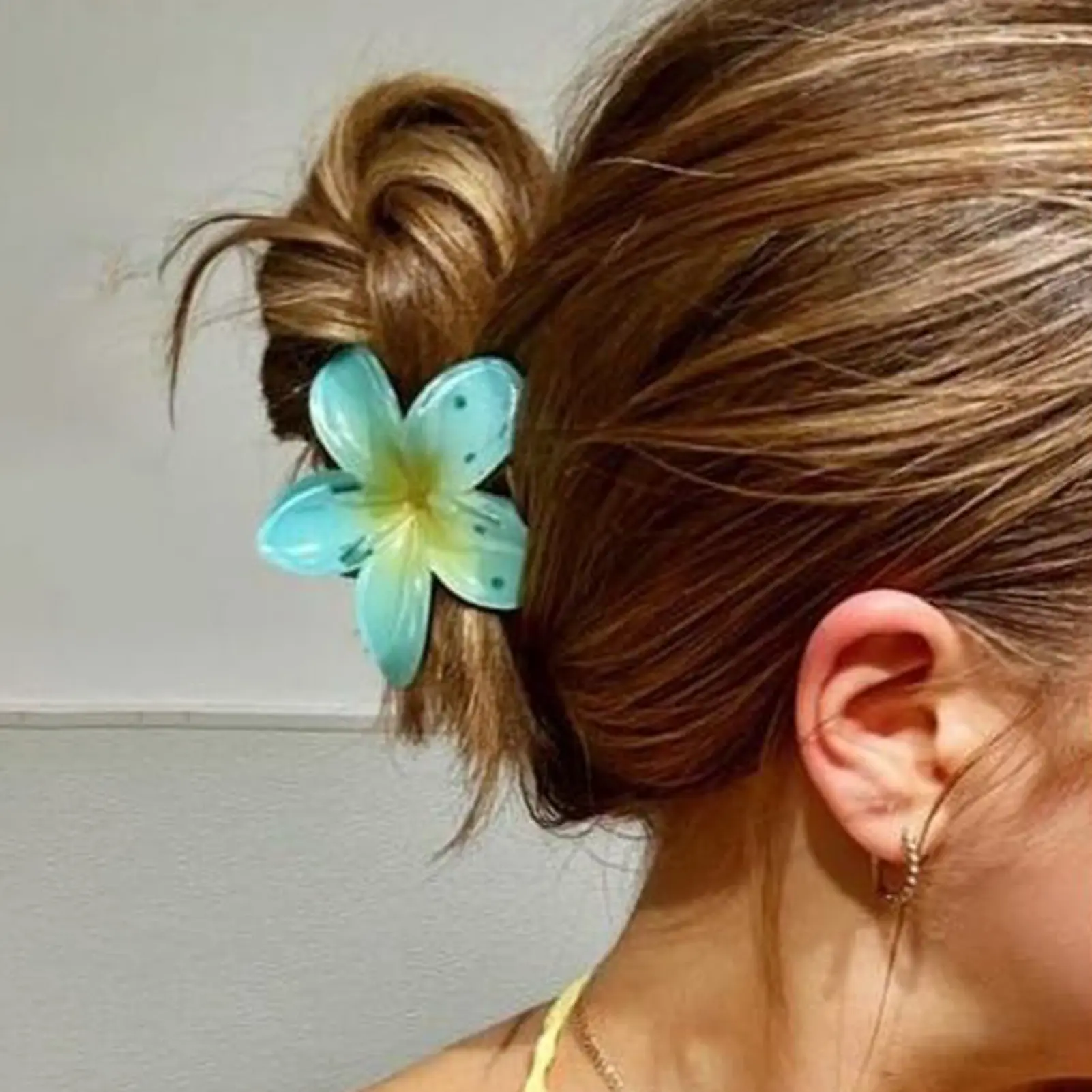 1/4/6pcs Flower Claw Clips For Women Summer Sweety Flower Shape Acetic Acid Hair Clip Elegant Bohemia Style Hair Accessories