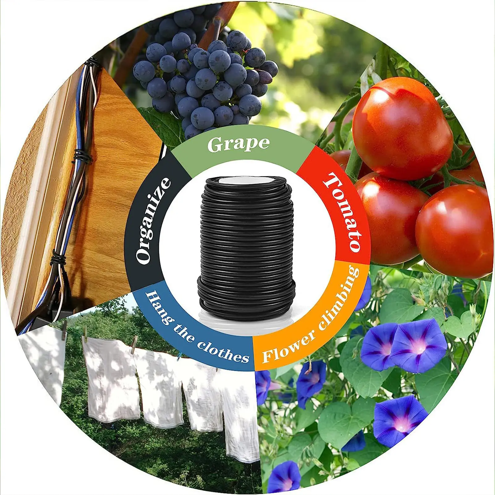 20m Garden Zip Ties Metal Plant Fixed Zip Ties Vine Root Fixation Straps Multifunction Wire Support Straps Gardening Accessories