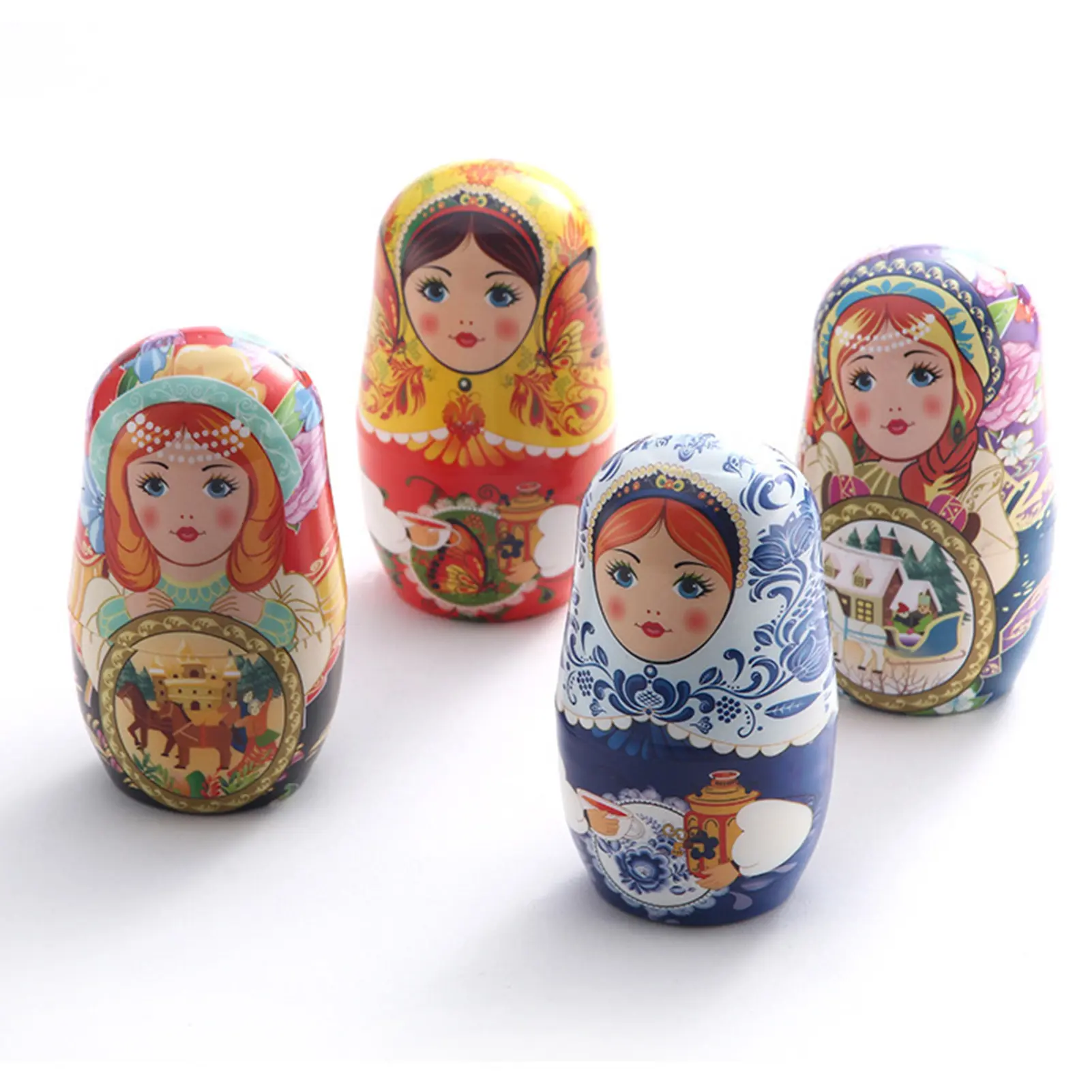 Creative Nail Clipper Set Russian Nesting Doll Style Nail Clipper Kit Manicure Nail Polishing Shaping Trimming Tools Nail Tools