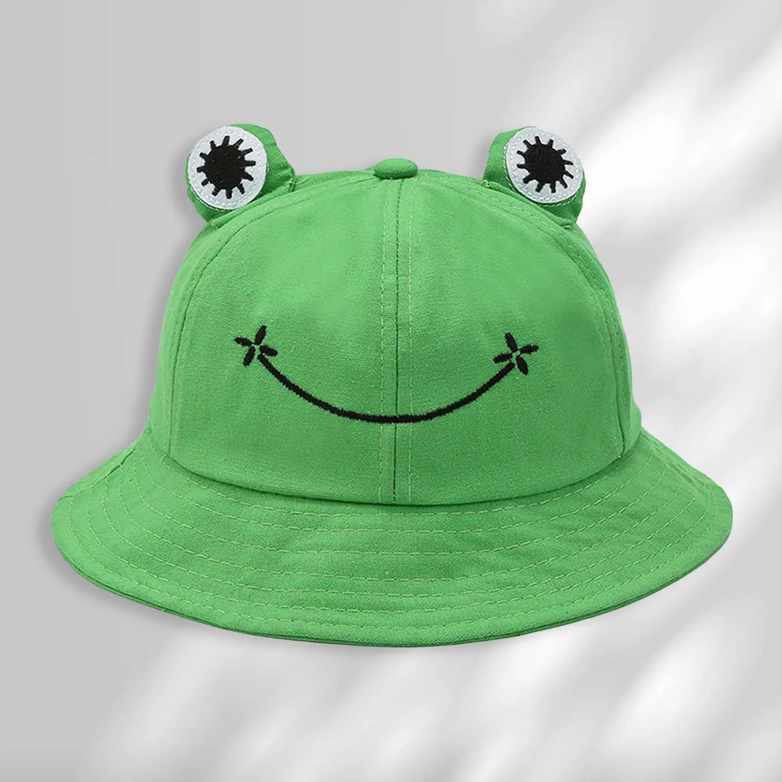 Cute Cartoon Frog Sun Hat For Men And Women Adjustable Fisherman Hat Portable Folding Outdoor Sun Protect Wide-brimmed Hat