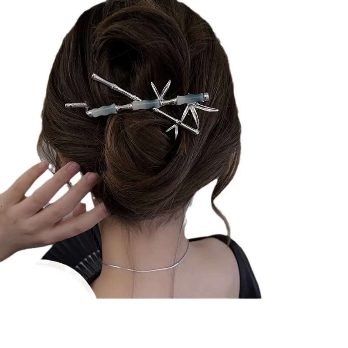 New Chinese Style Hair Clip For Women Elegant Bamboo Design Hair Gripper Clip Girls Metal Hair Accessories Vintage Updo Hairpins
