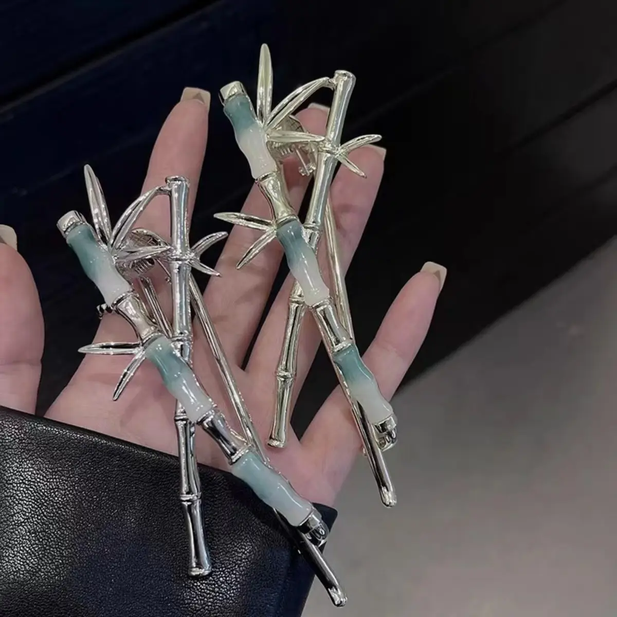 New Chinese Style Hair Clip For Women Elegant Bamboo Design Hair Gripper Clip Girls Metal Hair Accessories Vintage Updo Hairpins