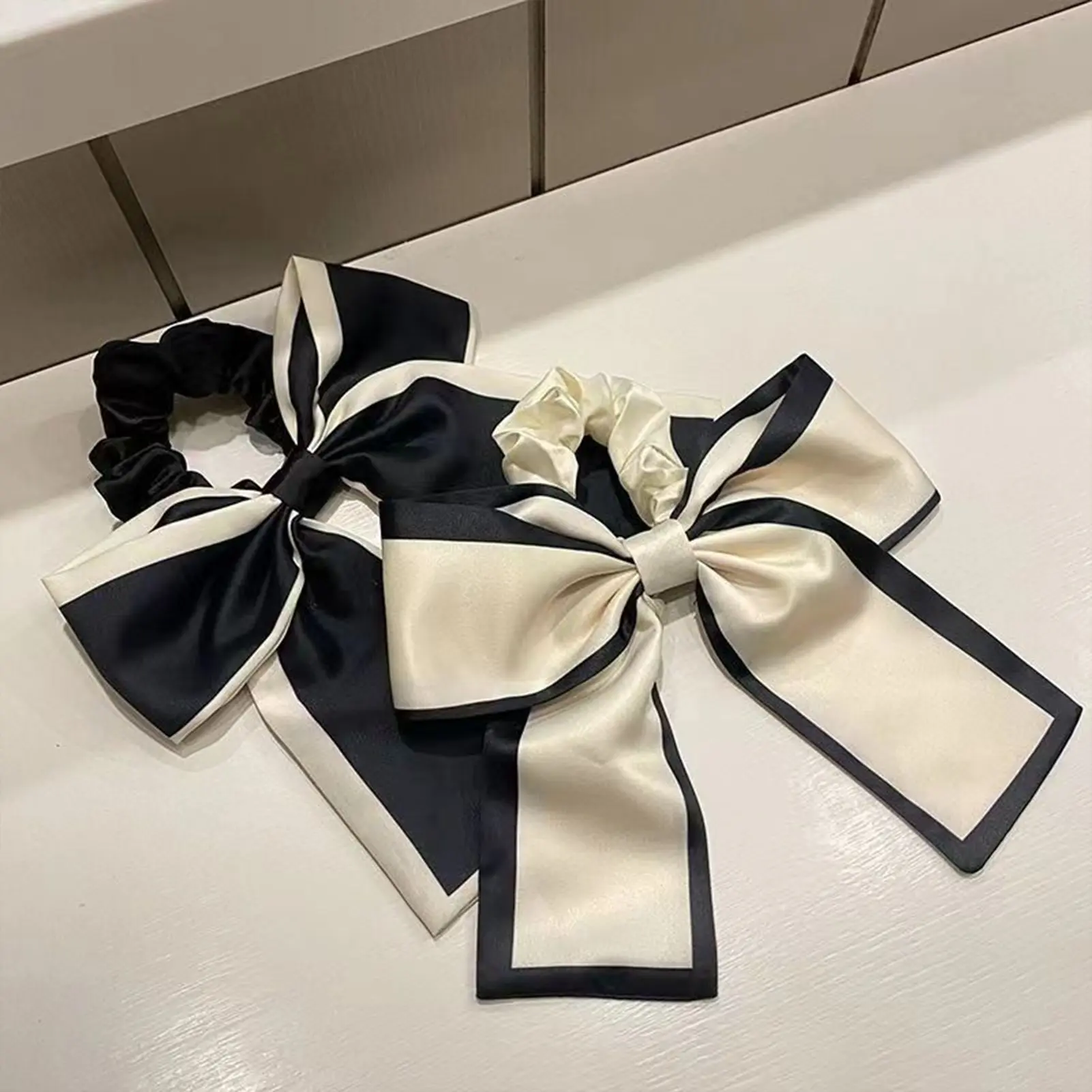 1/2pcs Elegant Hair Ties For Women Sweety Bowknot Hair Rope Girls Fashionable Daily Life Hair Accessory Trendy Hair Ropes