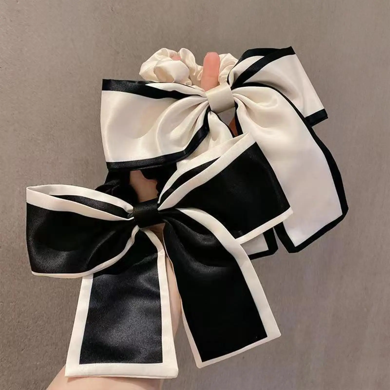 1/2pcs Elegant Hair Ties For Women Sweety Bowknot Hair Rope Girls Fashionable Daily Life Hair Accessory Trendy Hair Ropes