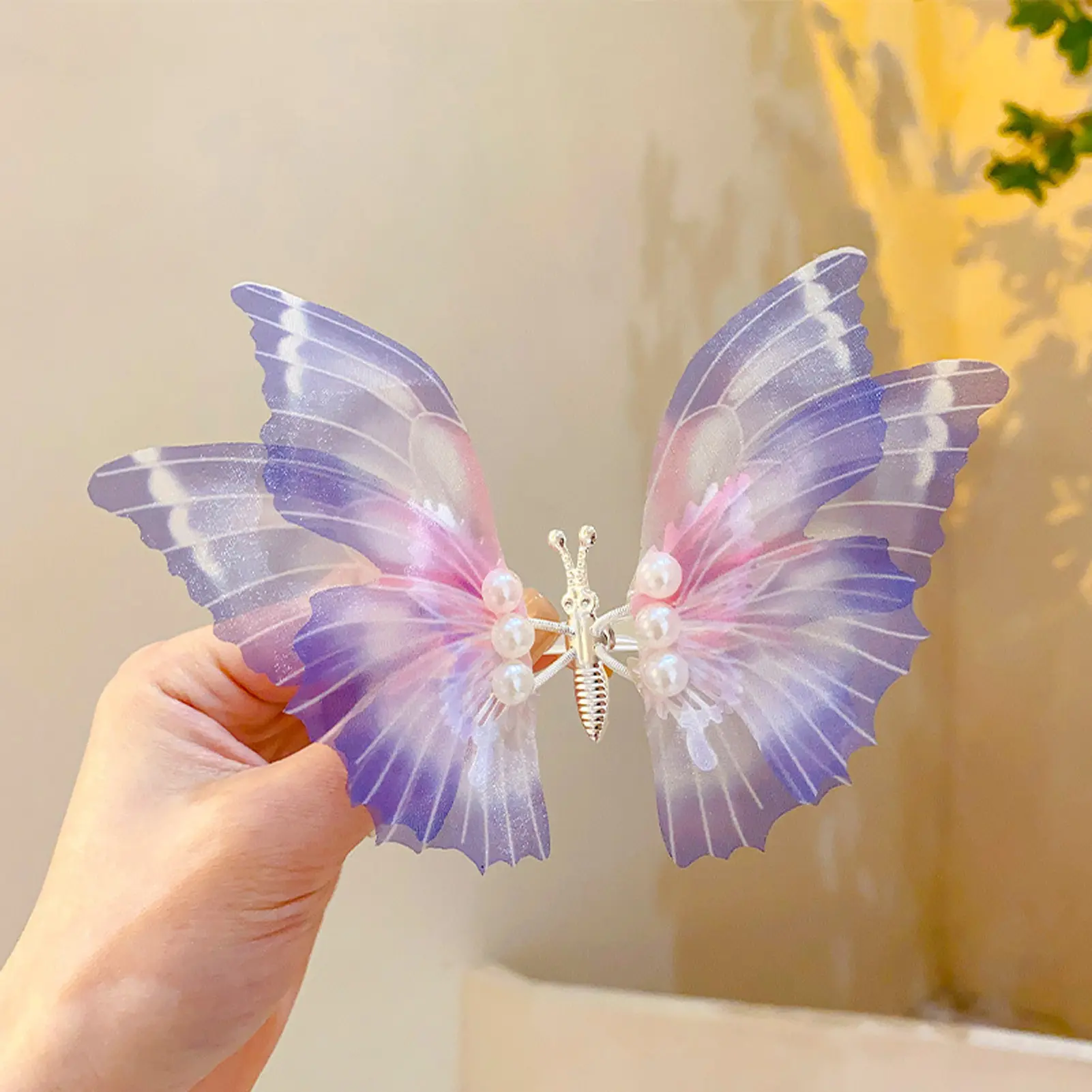 Creative Activity Butterfly Hair Clip For Women Girls Exquisite Rhinestone Gradient Butterfly Hair Clips Cute Hair Accessories