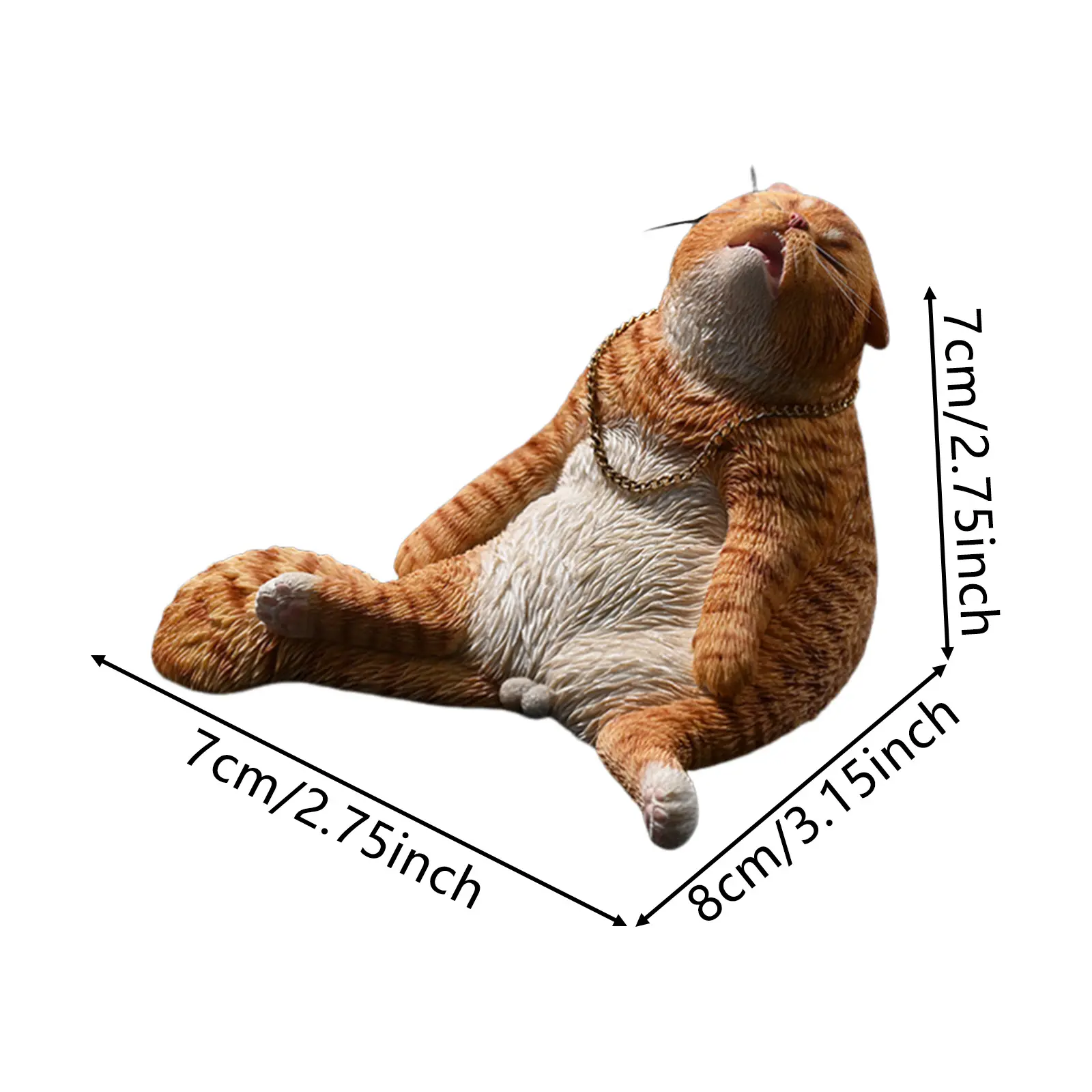 Creative Drunk Cat Ornament Automotive Interior Decoration Ornaments Simulated Cat Resin Sculpture Home Decoration Props 7x7cm