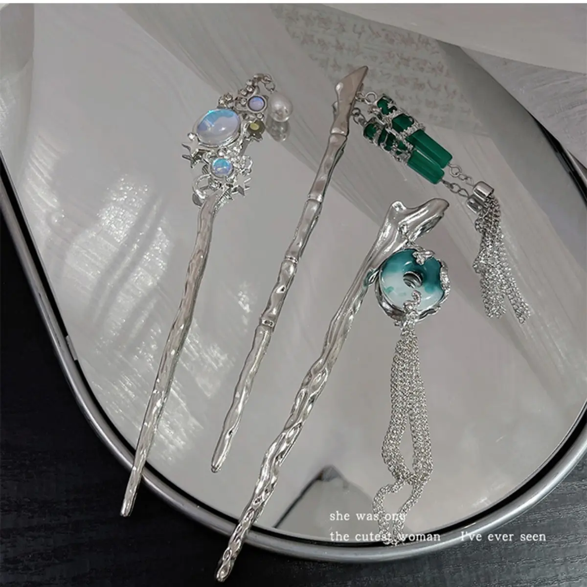 Elegant Flower Tassel Hairpin For Women Exquisite Neo-chinese Style Metal Hair Stick Girls Fashion Jewelry Hair Accessories