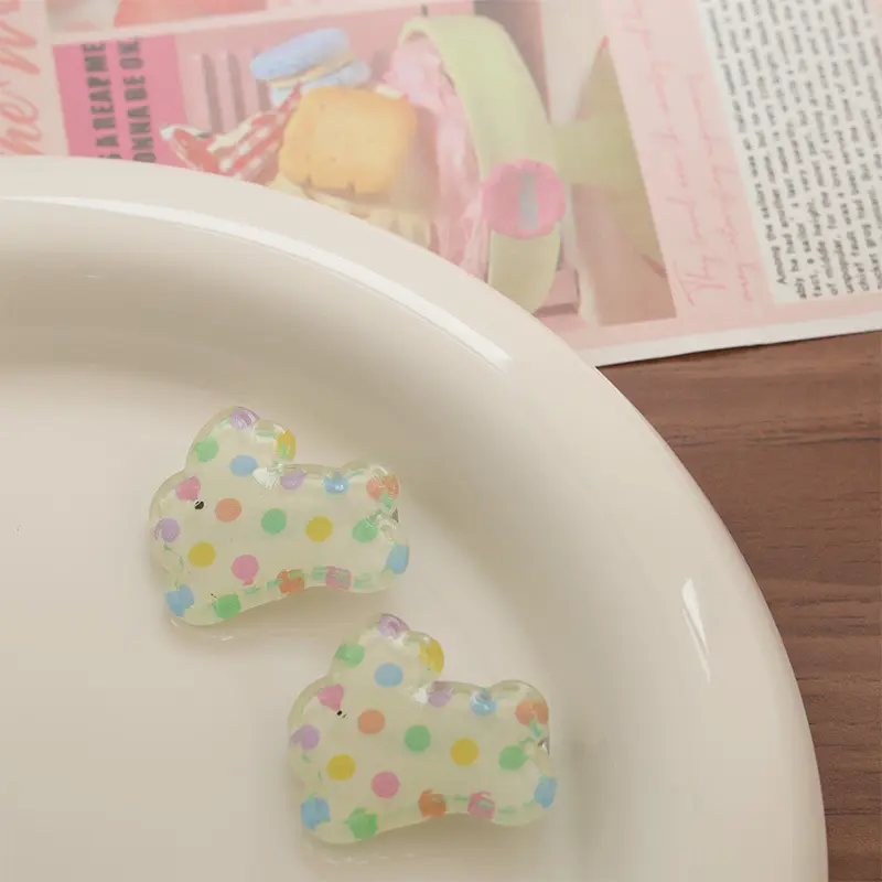 Y2K Bunny Hair Clip For Women Girls Sweety Acrylic Duckbill Clip Rabbit Shaped Jelly Colored Hair Clip Hair Accessory 1/5/10pcs