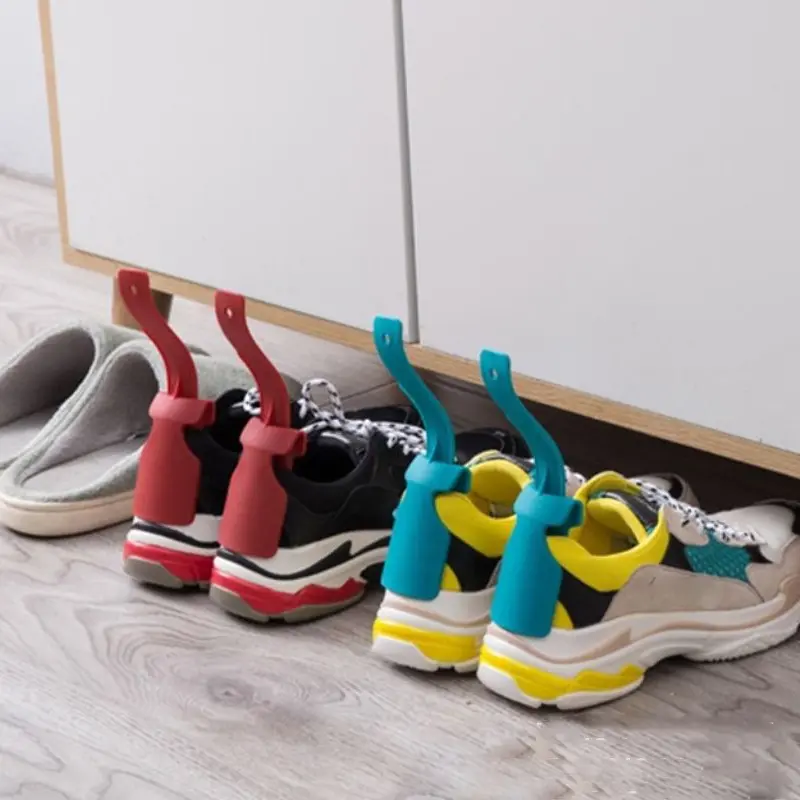 Shoe Horns Professional Plastic Shoehorn Rice Spoon Shaped Short Shoe Puller Lazy People Wear Shoes Accessory Shoe Lifting Tools