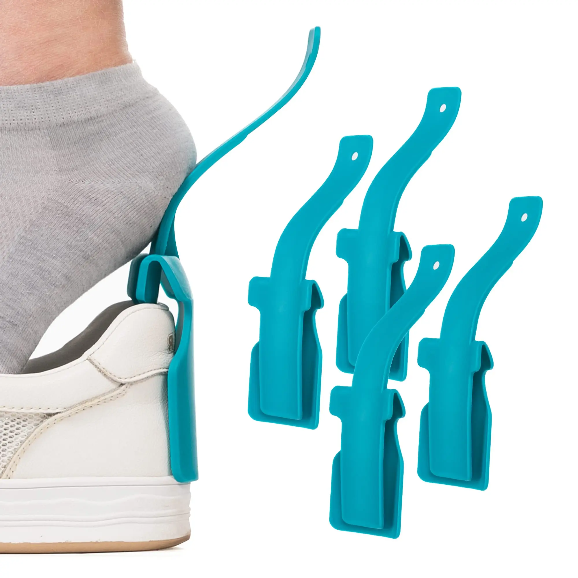 Shoe Horns Professional Plastic Shoehorn Rice Spoon Shaped Short Shoe Puller Lazy People Wear Shoes Accessory Shoe Lifting Tools