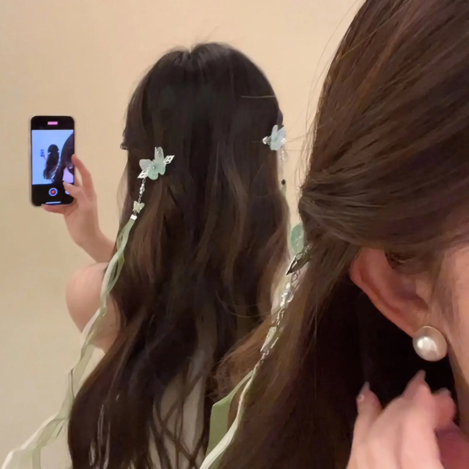 2pcs Neo Chinese Style Hair Clips Fairy Butterfly Ribbon Hairpin For Women Girls Elegant Exquisite Hanfu Hair Accessories