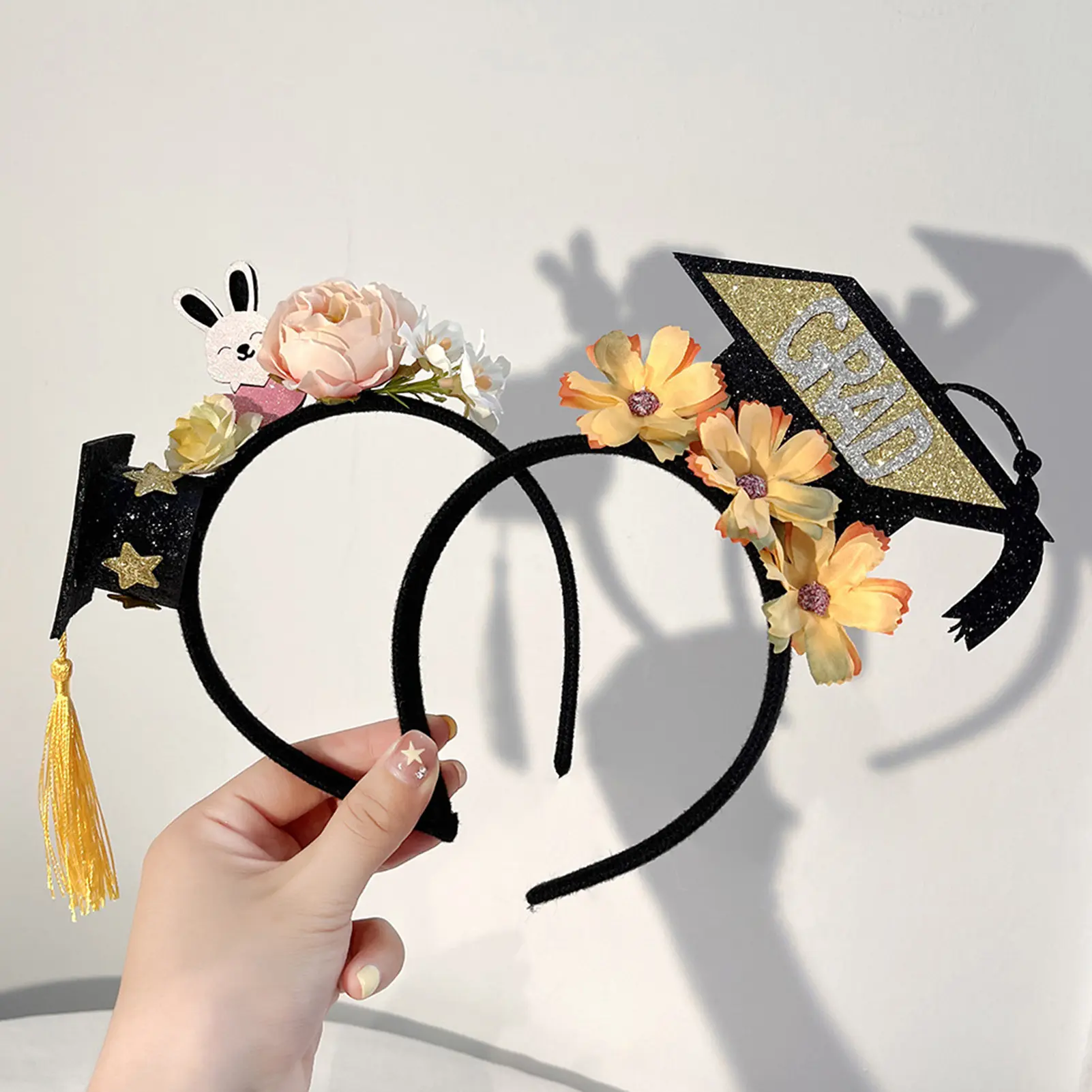 Graduation Season Headband For Men And Women Creative Bachelor's Hat Shaped Headband Graduation Decoration Photography Props