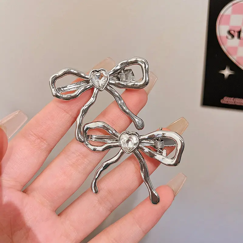 Y2K Style Hair Clips Vintage Punk Metal Barrettes For Women Girl Sweety Romantic Dopamine Glitter Metal Hair Accessories Hairpin