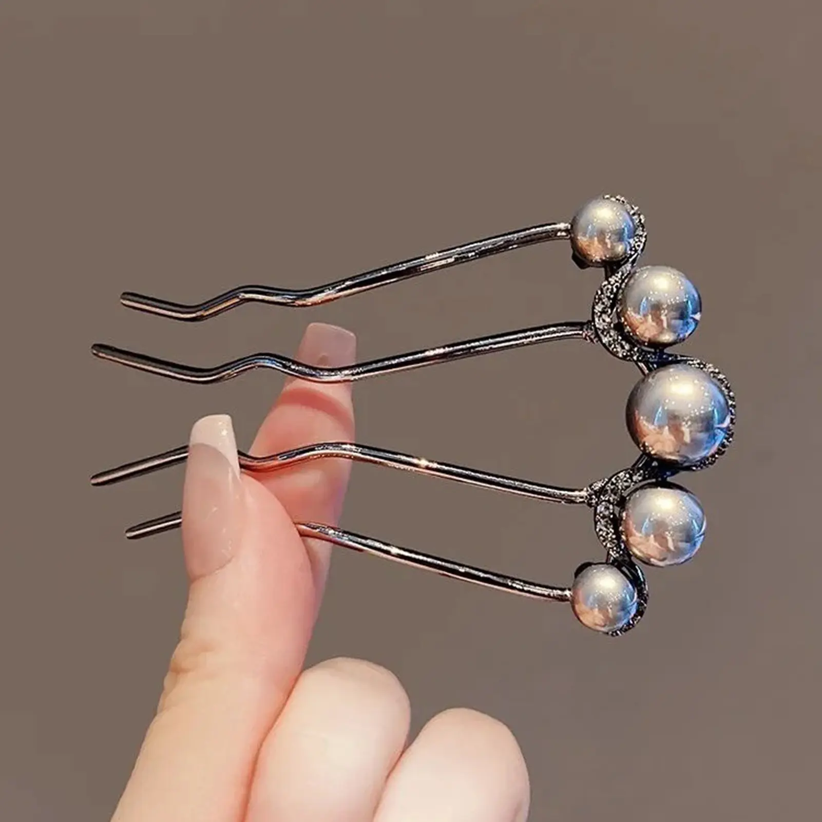 U Shaped Hairpin For Women Trendy Exquisite Pearl Hair Stick Elegant Jewelry Hair Pin Girls Trendy Daily Life Hair Accessories