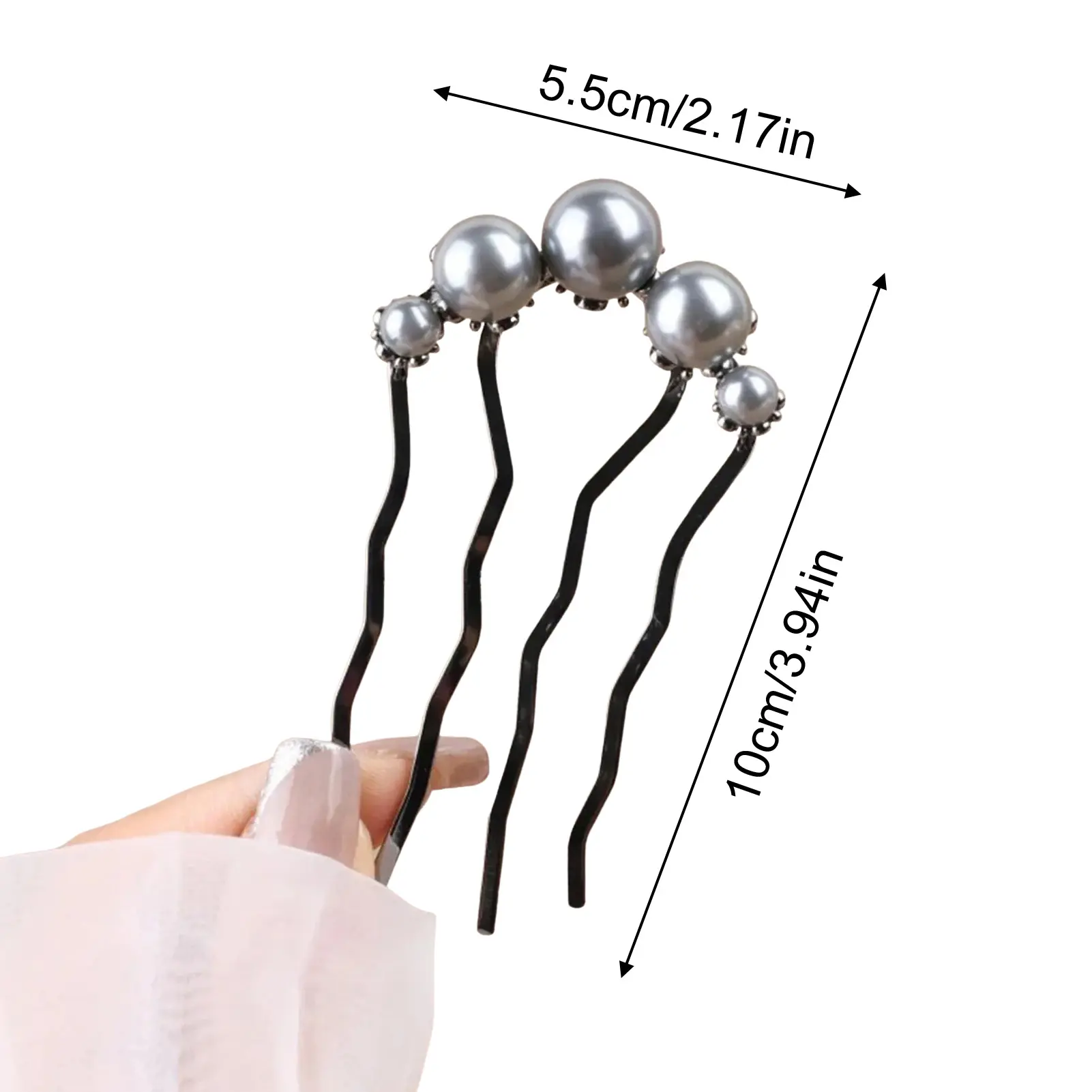 U Shaped Hairpin For Women Trendy Exquisite Pearl Hair Stick Elegant Jewelry Hair Pin Girls Trendy Daily Life Hair Accessories