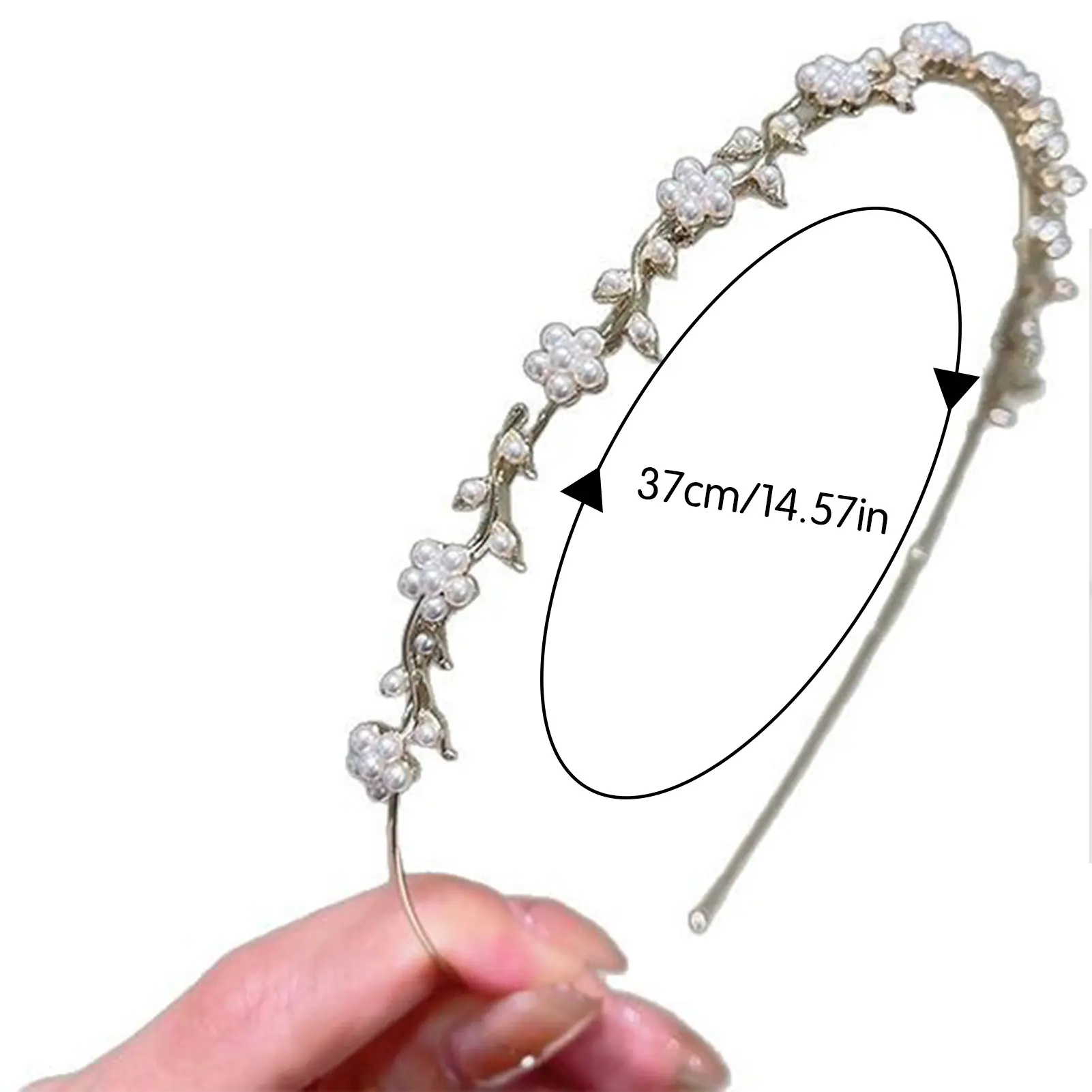 Elegant Fairy Headband For Women Sweety Romantic Forest Style Pearl Flower Headband Exquisite Trendy Jewelry Hair Accessories