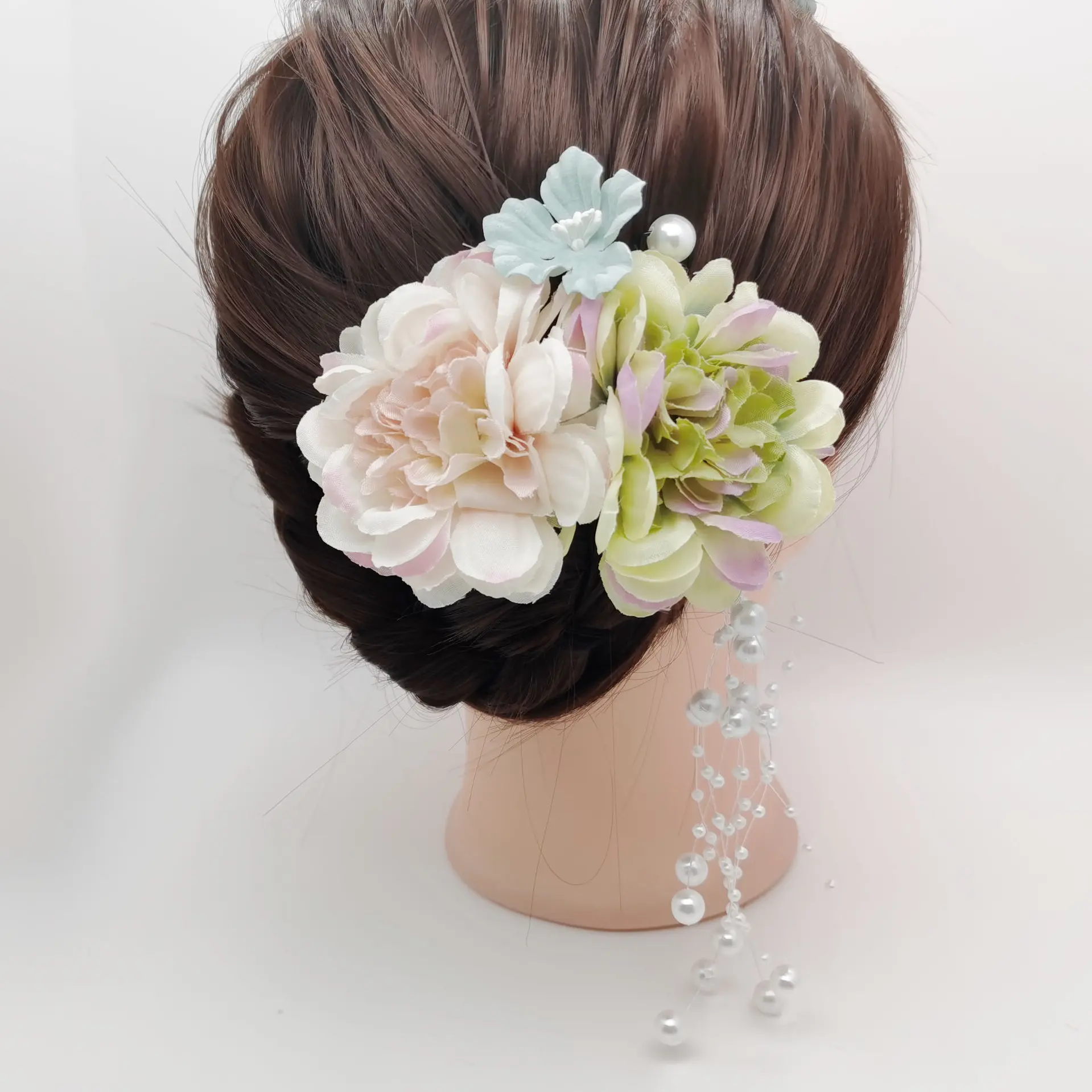 Japanese Style Hairpin Set Spring Flower Element Hair Stick For Women Elegant Vintage Girls Hair Clip Silk Hair Accessories