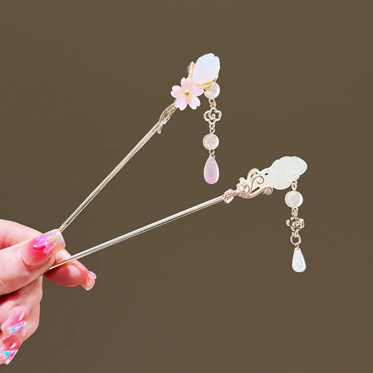 New Chinese Style Hairpin Elegant Cloisonne Flower Hair Stick For Women Vintage Exquisite Hanfu Hair Accessory Girl Hair Pins