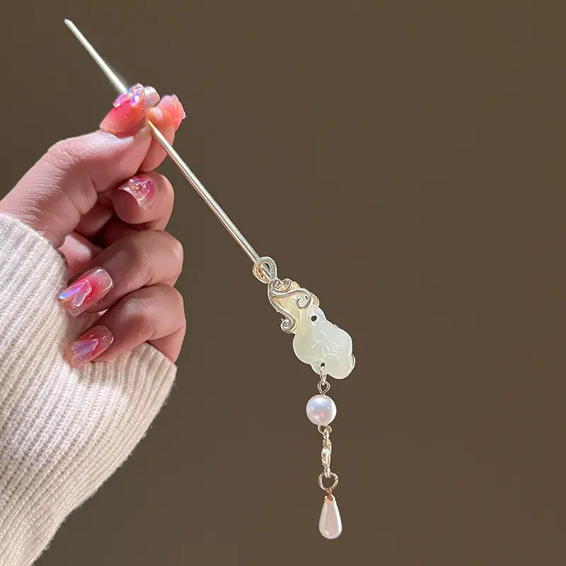New Chinese Style Hairpin Elegant Cloisonne Flower Hair Stick For Women Vintage Exquisite Hanfu Hair Accessory Girl Hair Pins