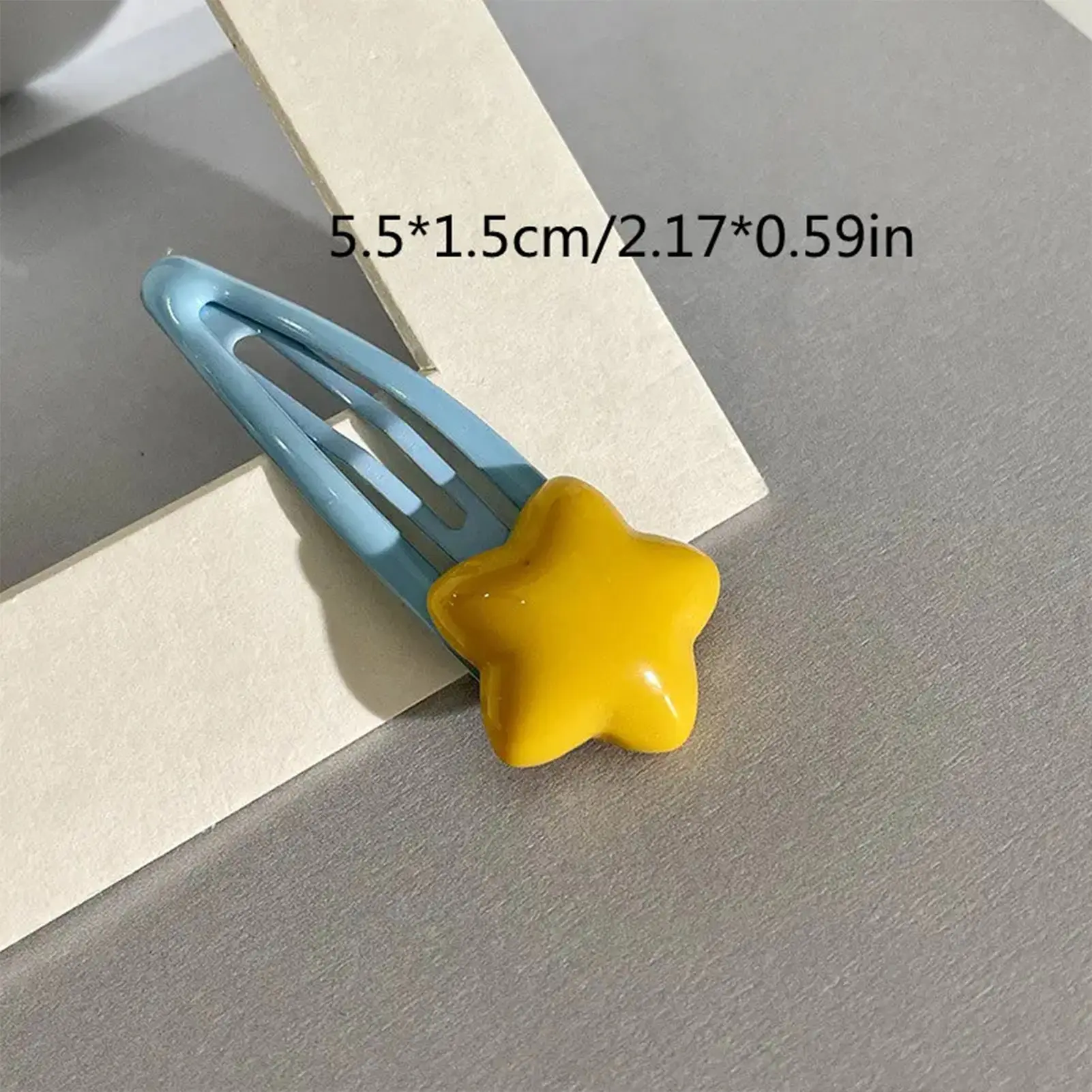 1/5/10/20pcs Hair Clips For Women Dopamine Yellow Blue Star BB Hair Clip Y2K Style Cute Hairpin Fashionab Girls Hair Accessories