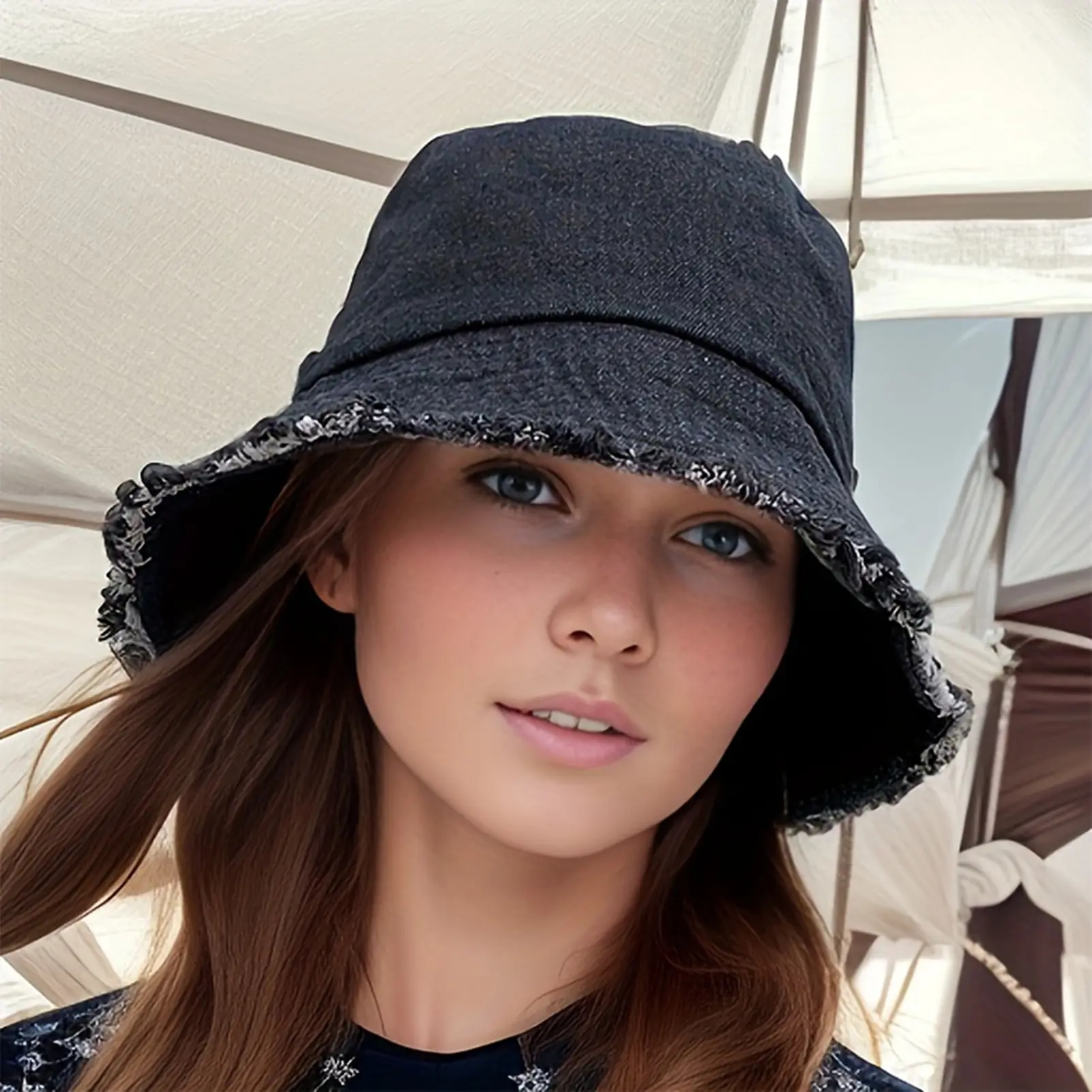 Summer Outdoor Fisherman Hat UV Protective Wide-brimmed Hat Fashionable Trendy Imitate Cowboy Big Eaves Hat Sunscreen Cap