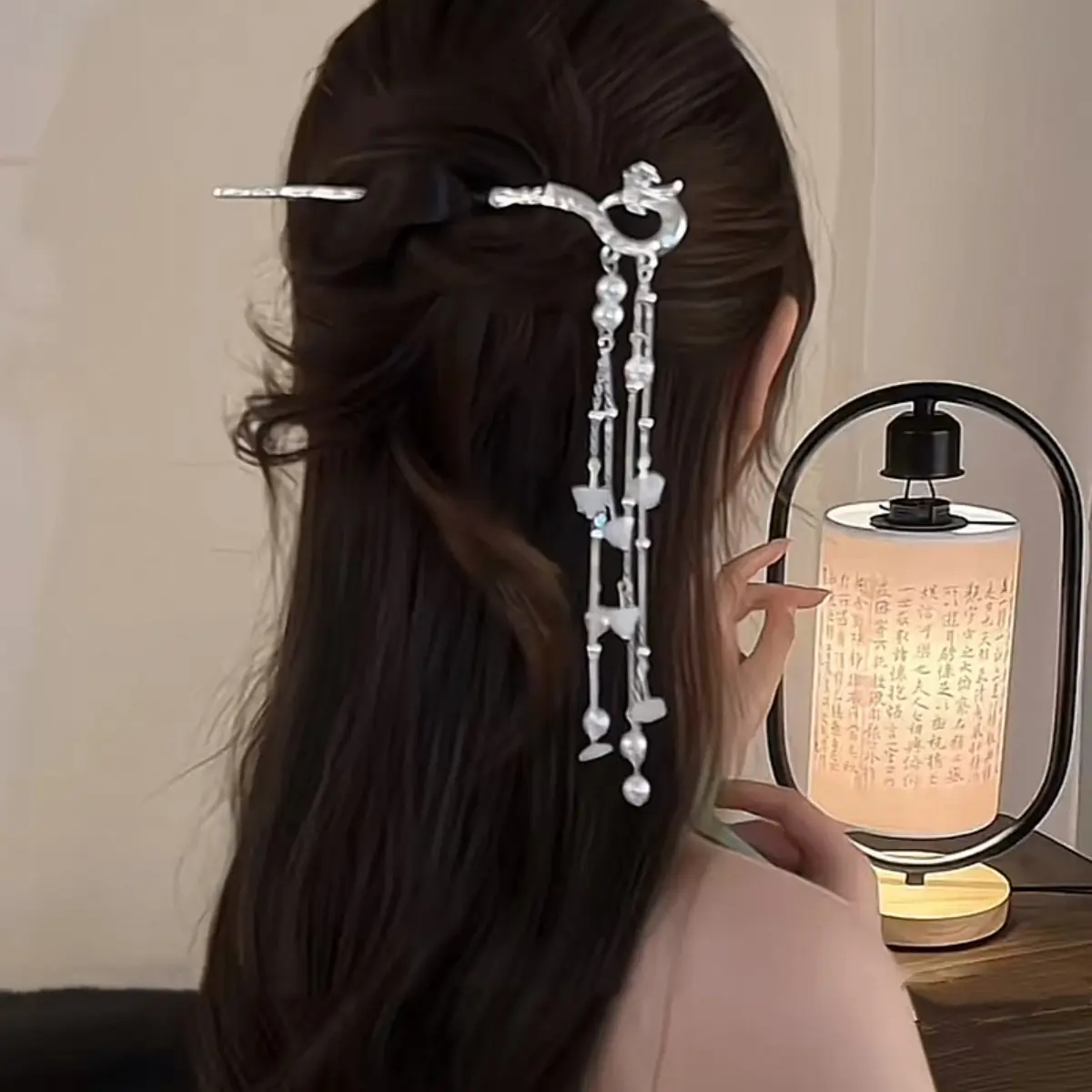 Long Tassel Metal Hairpin For Women Elegant Exquisite Chinese Phoenix Hair Stick Girls Fashionable Jewelry Hair Accessories