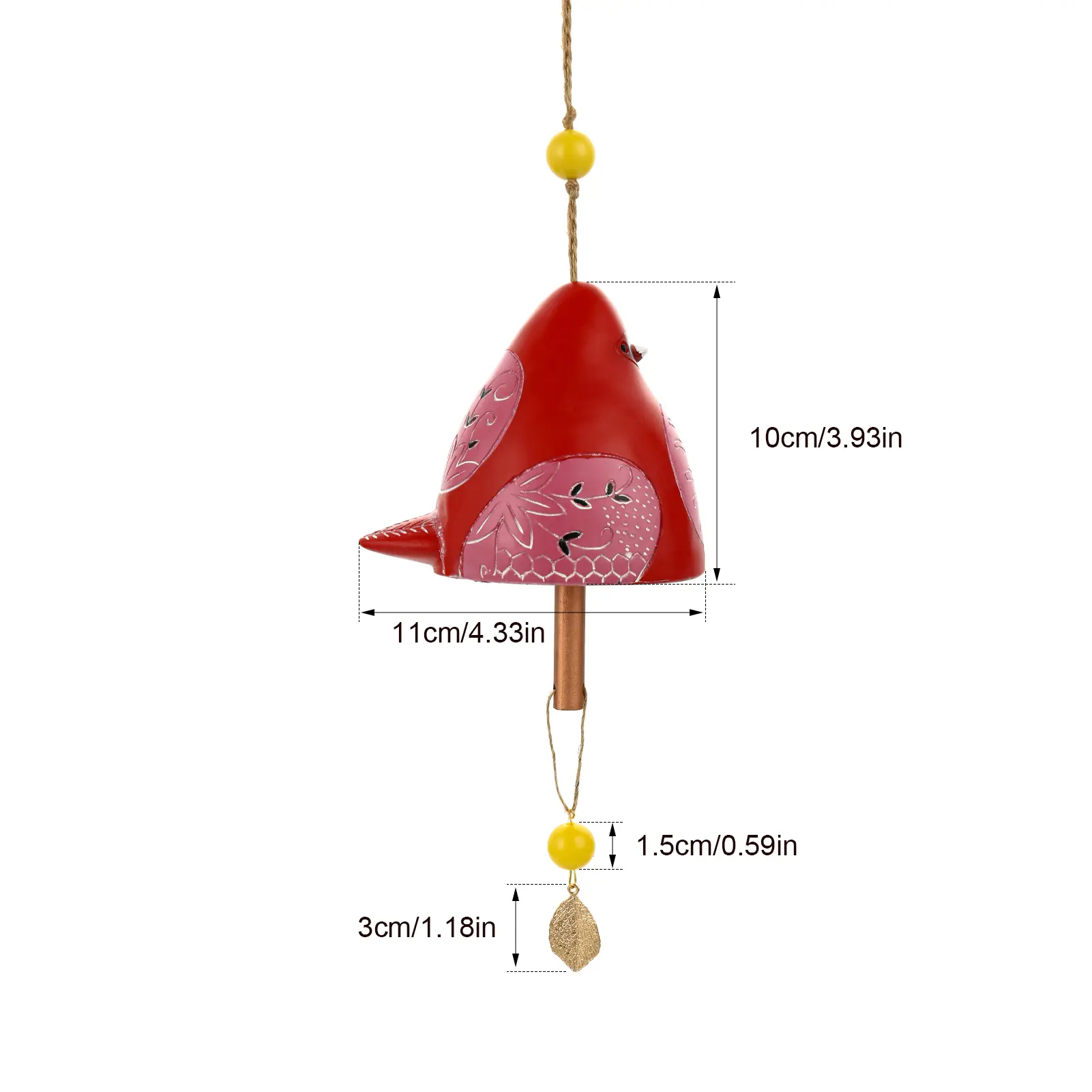 Japanese Wind Chime Exquisite Painted Resin Bird Pendant For Door Window Wall Cartoon Courtyard Wind Chime Garden Decor Props