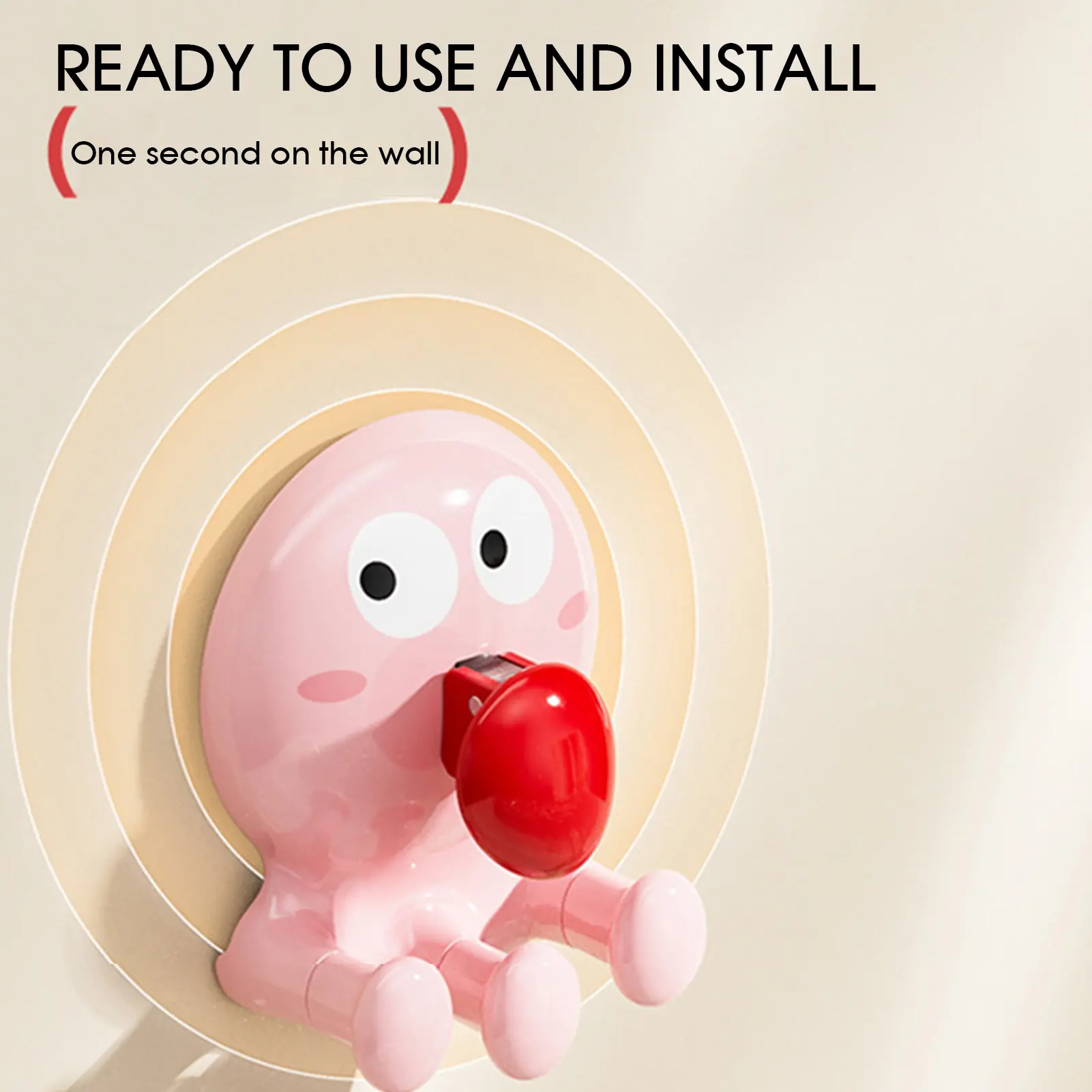 Bathroom Suction Cup Hook Cartoon Octopus Storage Hook For Towels Shower Caps Toiletries Multifunction Home Storage Hook 1pc