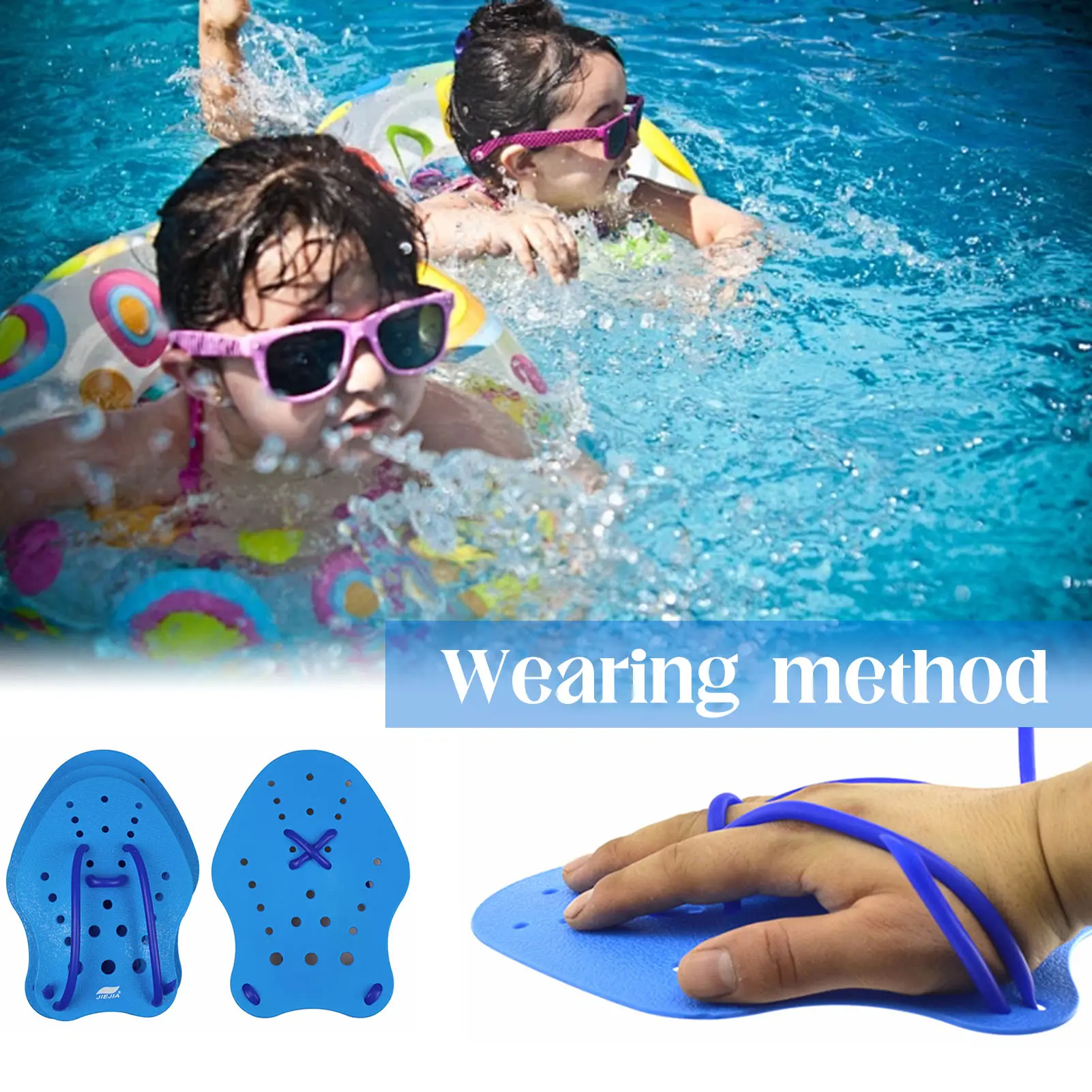 Swimming Training Webbed Gloves For Children Swimming Diving Beginner's Aid Tool Water Sports Rehabilitation Training Hand Fins