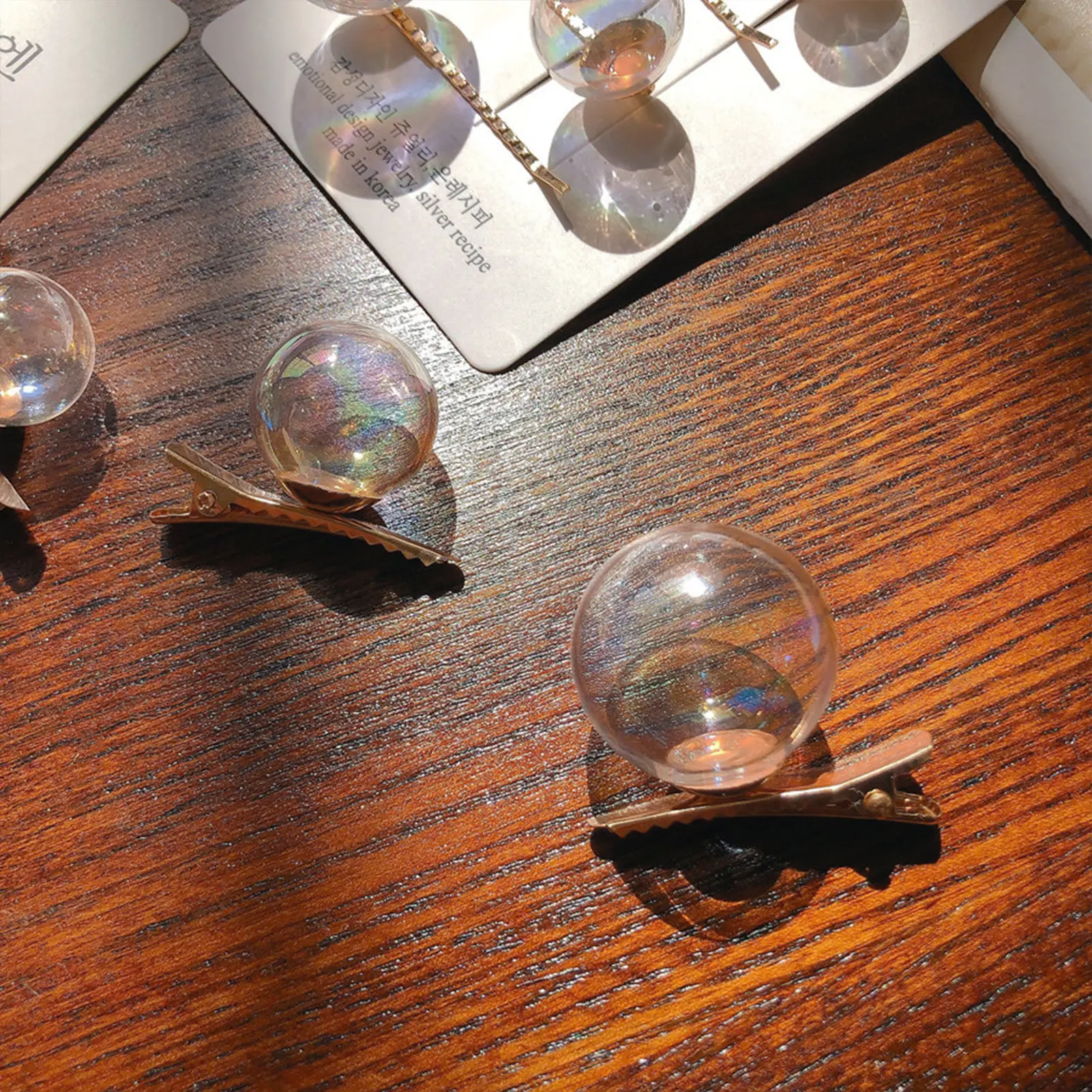 6pcs Creative Bubble Hair Clip Color Transparent Barrettes For Girls Cute Multi Size Bubble Duckbill Clip New Hair Accessories