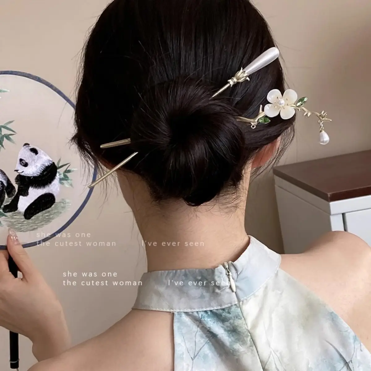 2025 New Flower Hairpin For Women Elegant Floral Butterfly Pearl Tassel Hair Stick Trendy Jewelry Hair Accessories Hair Clips