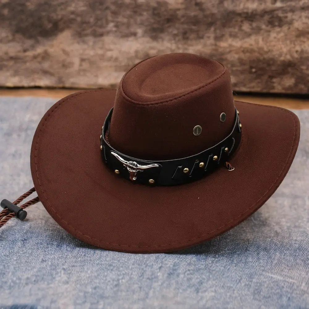 New Western Style Cowboy Hat For Men And Women Retro Wide Brimmed Gentleman's Hat Cowgirl Jazz Hat Summer Fashionable Sun Hats