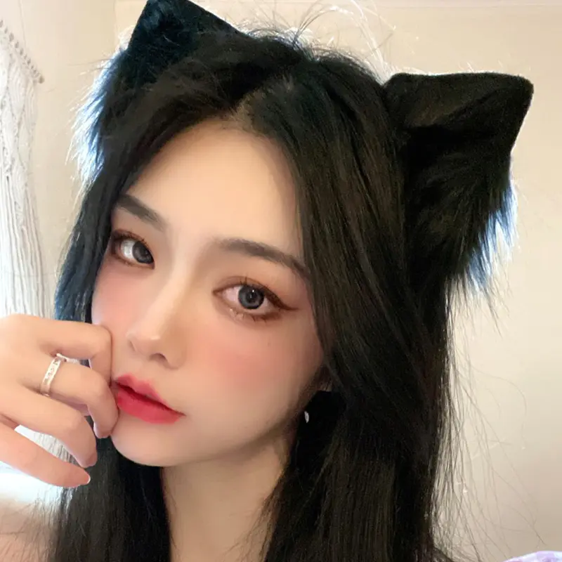 Cartoon Plush Headband For Women Cute Cat Ear Headband Cosplay Role-playing Shooting Props Girls Photography Hair Accessories