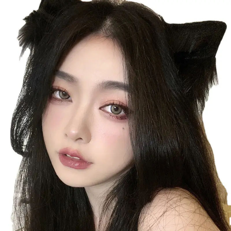 Cartoon Plush Headband For Women Cute Cat Ear Headband Cosplay Role-playing Shooting Props Girls Photography Hair Accessories