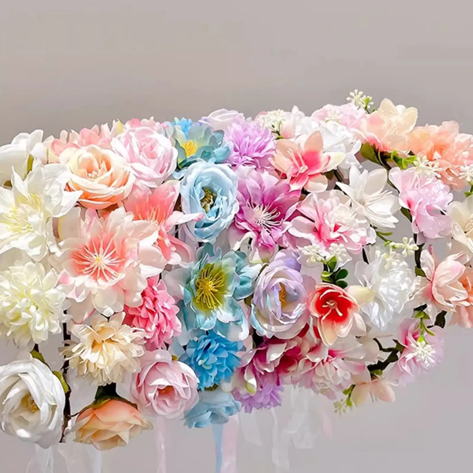 Sweety Flower Wreath Hair Accessory For Girls Fairy Artificial Simulated Floral Crown Women's Spring Summer Photography Props