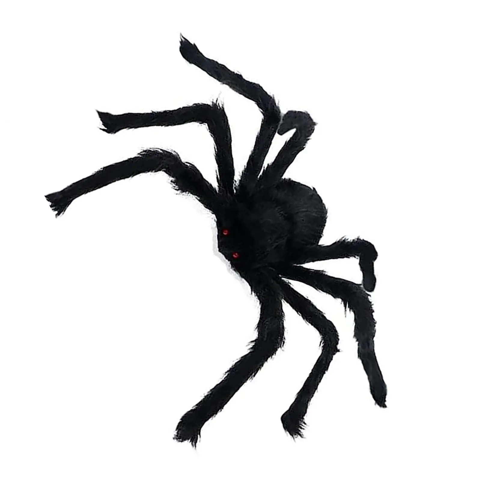 90/150cm Halloween Spider Ornament Black Soft Plush Spider Ornament Indoor Outdoor Halloween Party Horror Decoration Props 1pc