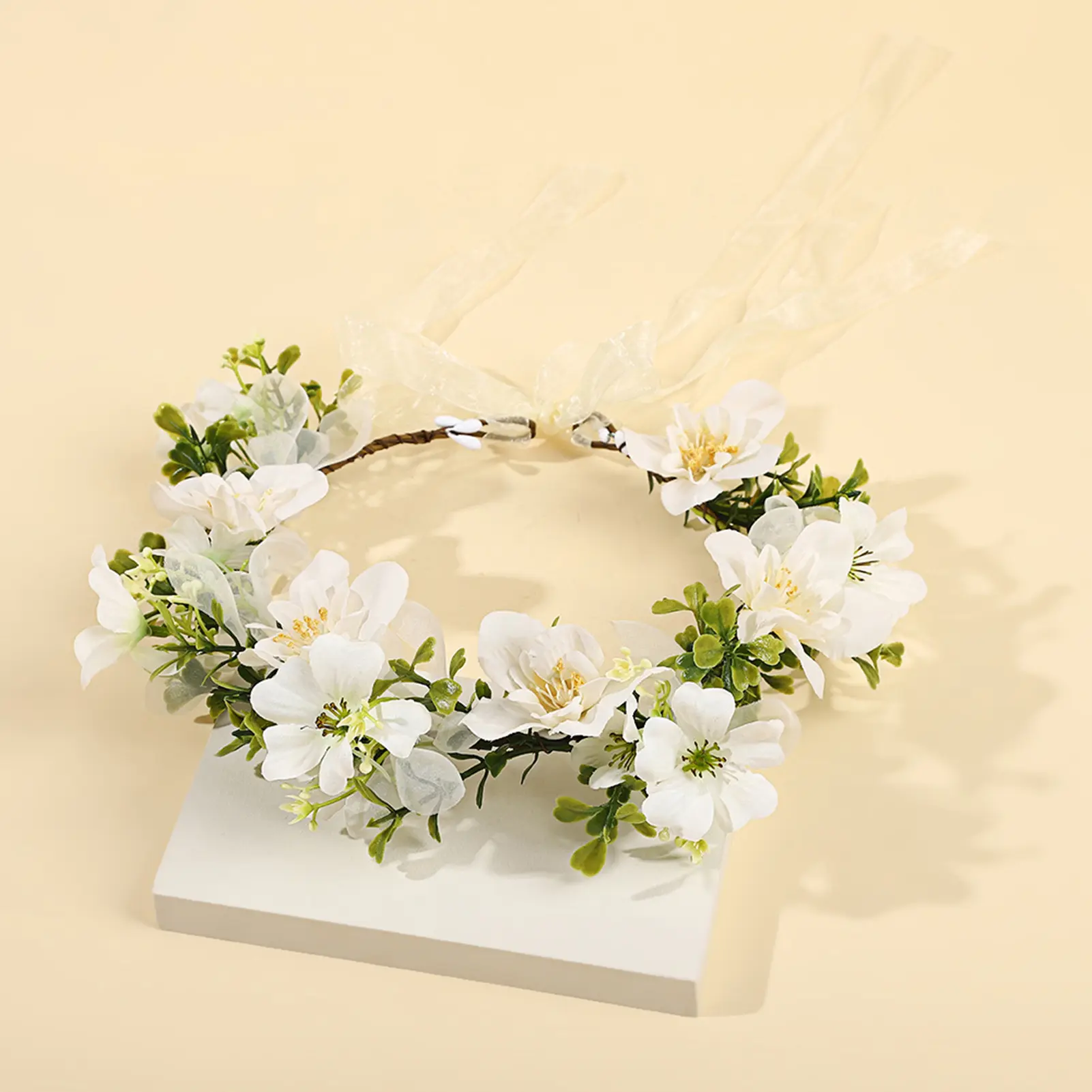 Handmade Flower Crown For Women Artificial Simulated Floral Wreath Forest Style Flower Wreath Sweety Fairy Hair Accessories