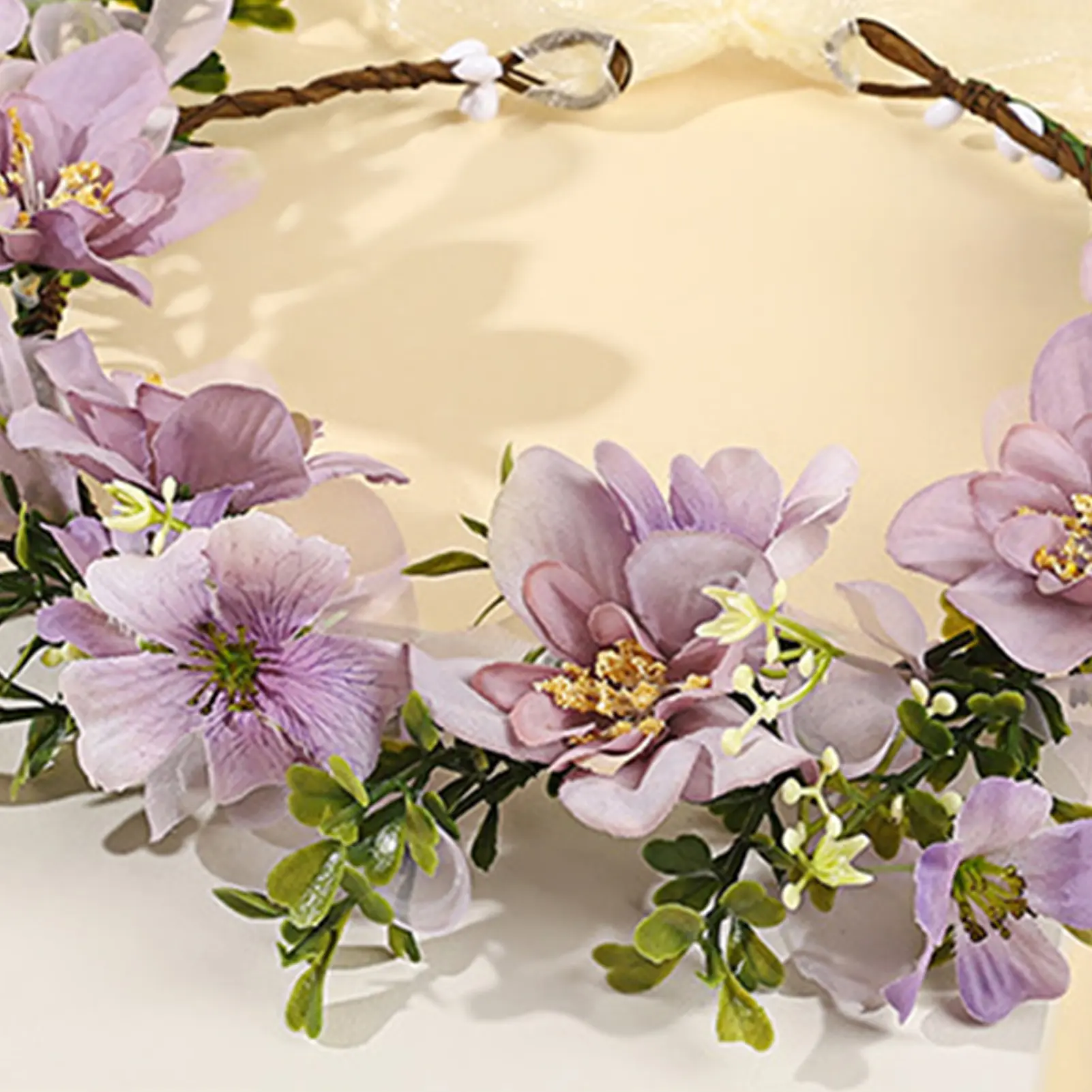 Handmade Flower Crown For Women Artificial Simulated Floral Wreath Forest Style Flower Wreath Sweety Fairy Hair Accessories