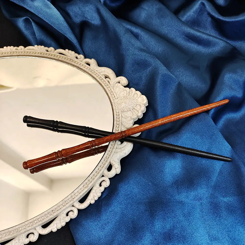 Retro Chinese Hairpin with Durable Faux Ebonized Wood Material Hair Chopsticks for Valentine's Day Christmas Gift