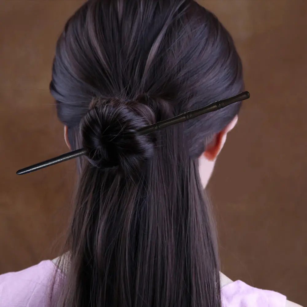 Retro Chinese Hairpin with Durable Faux Ebonized Wood Material Hair Chopsticks for Valentine's Day Christmas Gift
