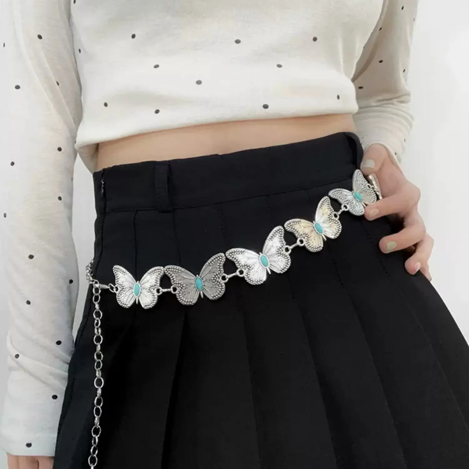 Y2K Glitter Waist Chain Sexy Multi Layer Chain Belly Belt For Women Star Tassel Design Summer Beach Bikini Body Jewelry Chain