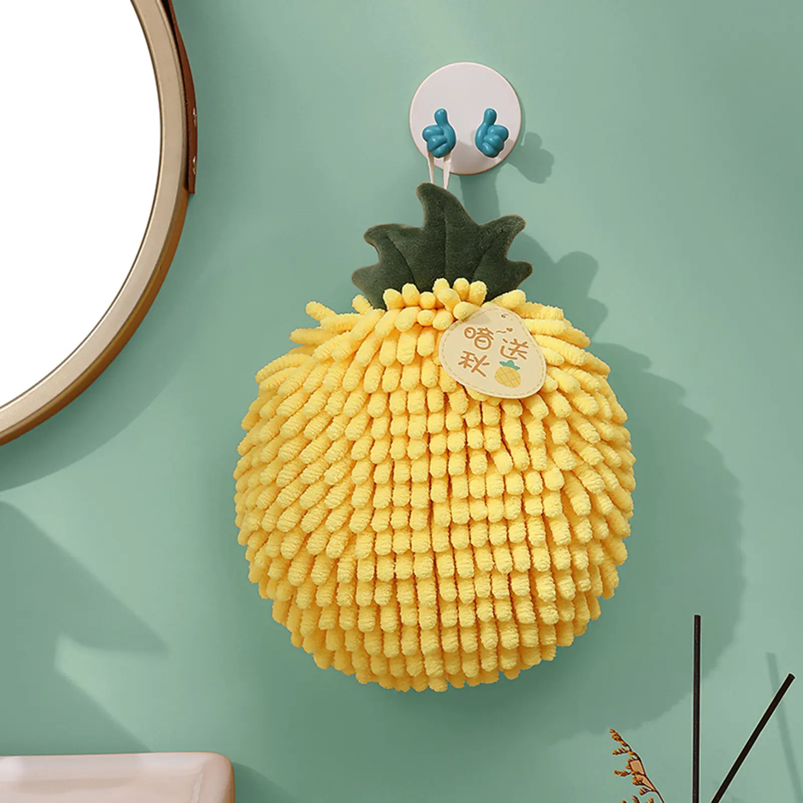 Cartoon Fruit Hand Towel Kitchen Quick Drying Cloth Hanging Thickened Hand Towel For Kitchen Bathroom Creative Handkerchief