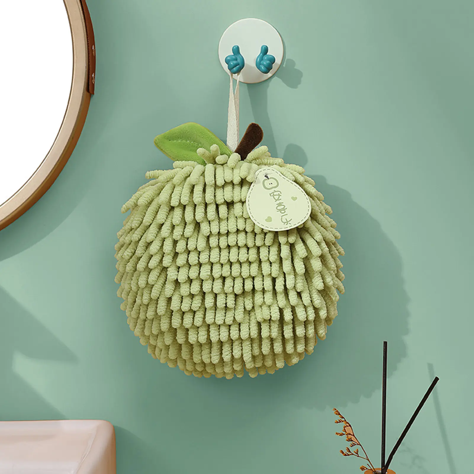 Cartoon Fruit Hand Towel Kitchen Quick Drying Cloth Hanging Thickened Hand Towel For Kitchen Bathroom Creative Handkerchief