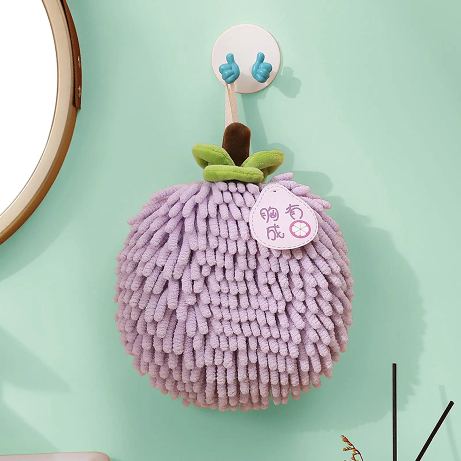 Cartoon Fruit Hand Towel Kitchen Quick Drying Cloth Hanging Thickened Hand Towel For Kitchen Bathroom Creative Handkerchief