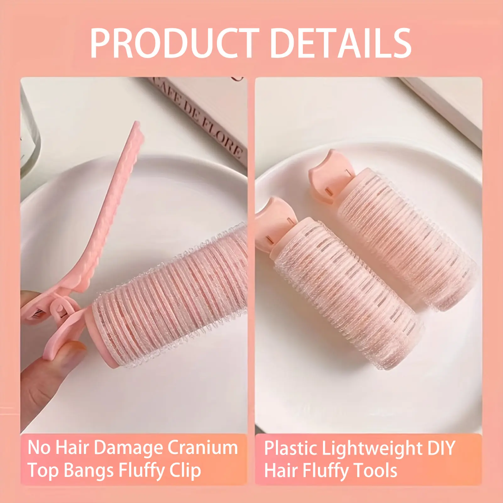 1/2pcs Girls Hair Rollers D3.5cm Bangs Fluffy Clip High Skull Curling Iron For Women Heatless Hair Curler Hairdressing Accessory