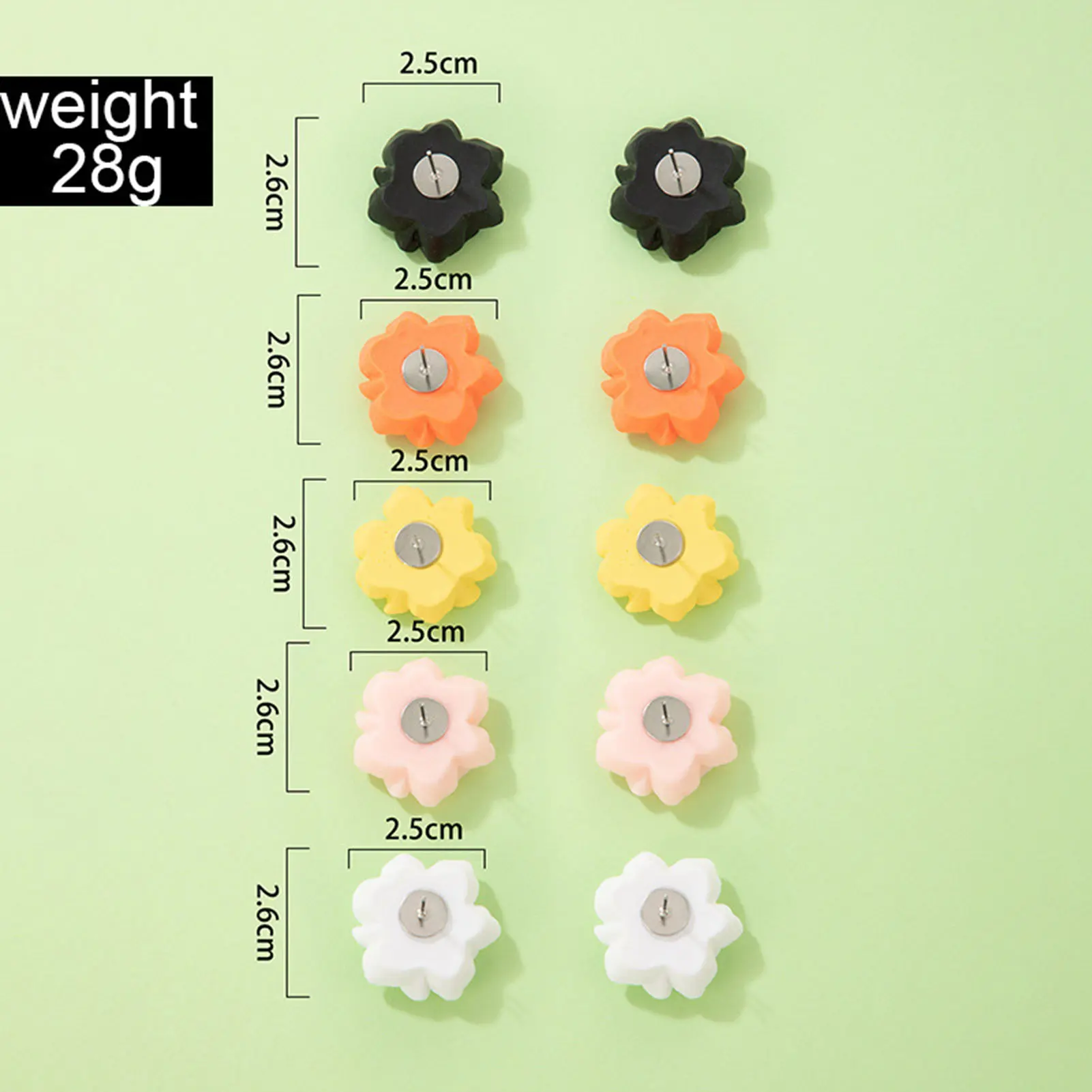 Trendy Camellia Stud Earring Exaggerated Versatile Flower Earrings For Women Summer Outdoor Ear Decoration Accessories 1 Pair